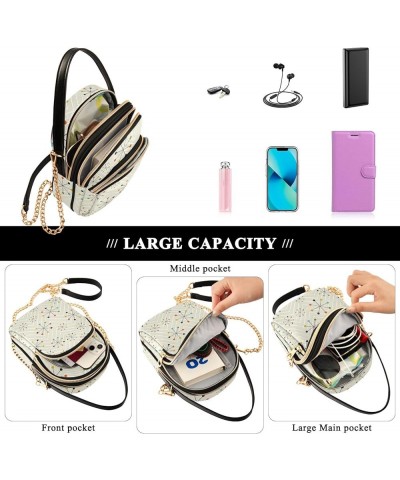 Cartoon Cats Elegant Womens Purses Crossbody, Detachable Leather Chain Strap, Easy to Clean, Cross Body Bag Women Travel Absc...