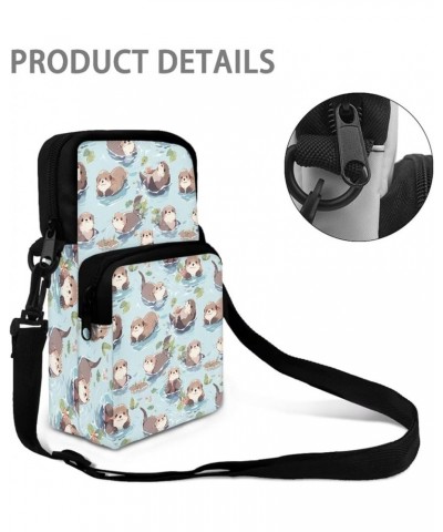 Crossbody Bag Sling Purse Cell Phone Holder Shoulder Bag for Women Men Kids with Removable Adjustable Strap Otter $11.04 Cros...