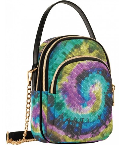 Crossbody Bag for Women, Hippie Tie Dye Swirl Phone Purse Detachable Chain Bag Shoulder Handbag Wallet $13.67 Crossbody Bags