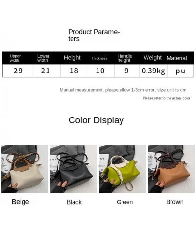 Women's Bag Versatile Crossbody Bag Fashionable and Simple Handheld One Shoulder Small Bucket Bag Green $28.92 Shoulder Bags